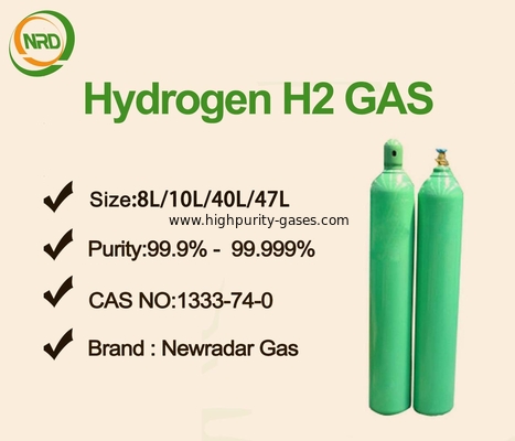 Colorless High Purity Gases H2 Hydrogen Gas 0.8L - 80L Cylinders For Coolant
