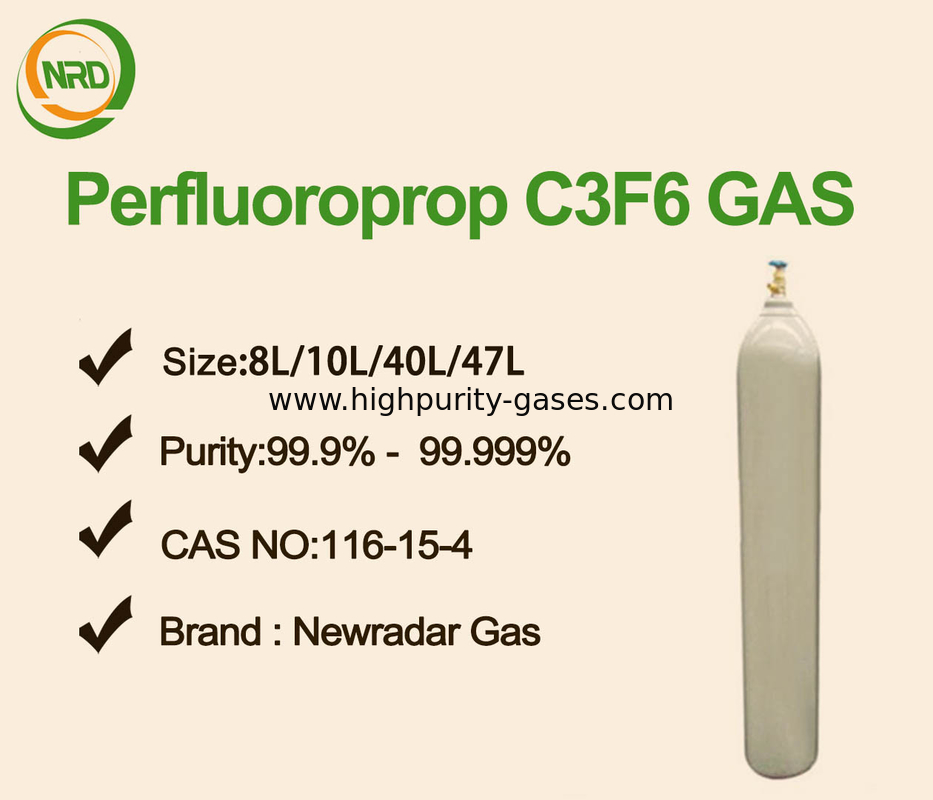 C3F6 Cylinder Pure Gas Products , Colorless High Purity Plus Specialty Gases