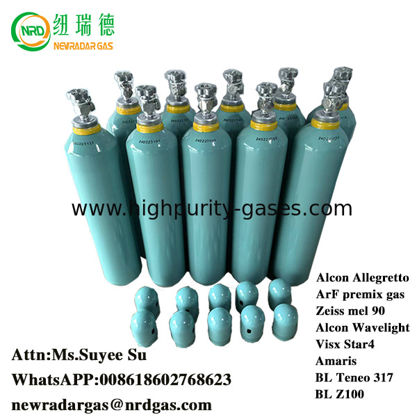 2025 Premix ArF Gas for B&L Teneo 317 cylinder 20L Din 8 Argon Neon F2
